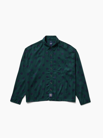 Koyu Yeşil Gap × Awake Ny Twill Dotted Big Gömlek