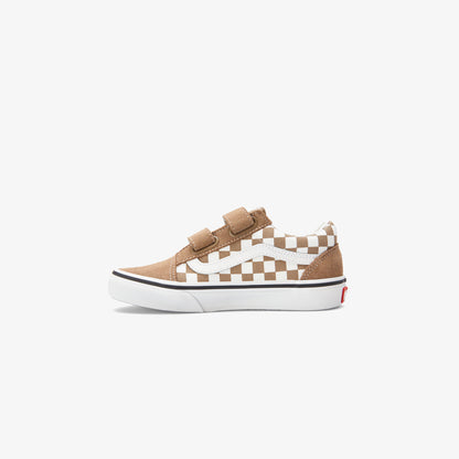 Vans Old Skool V Damalı Çocuk Kahverengi Spor Ayakkabı