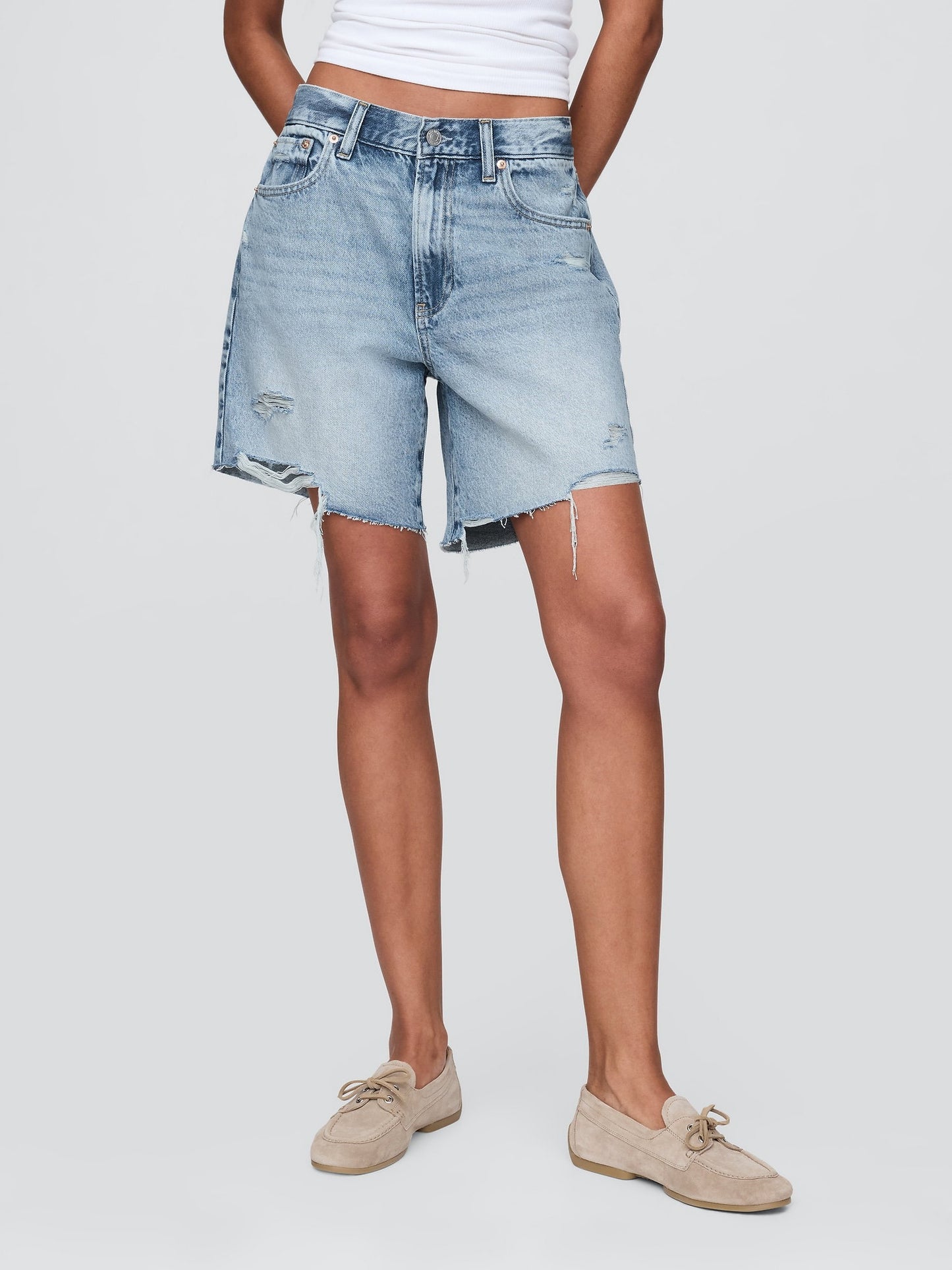 Mavi 8 Mid Rise '90s Loose Denim Bermuda Şort