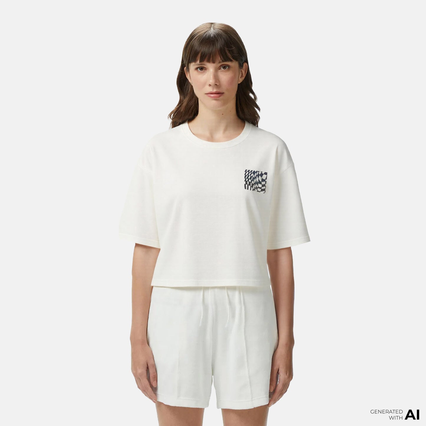 Vans Mte Wildthorn Reflective Boxy Fit Kadın Krem T-shirt