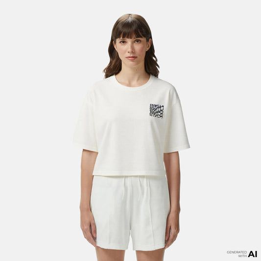 Vans Mte Wildthorn Reflective Boxy Fit Kadın Krem T-shirt