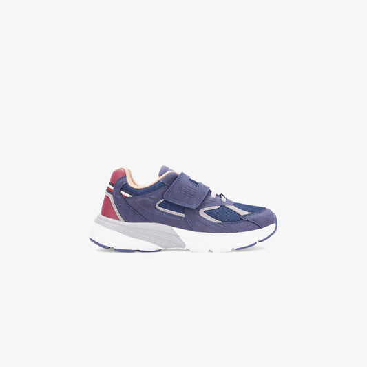 Tommy Hilfiger Flag Low Cut Lace Up Velcro Çocuk Mavi Sneaker