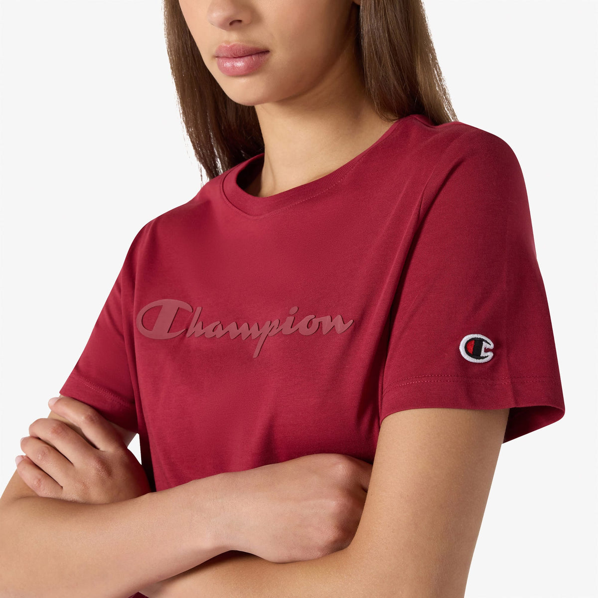 Champion Short Sleeve Kadın Kahverengi T-shirt