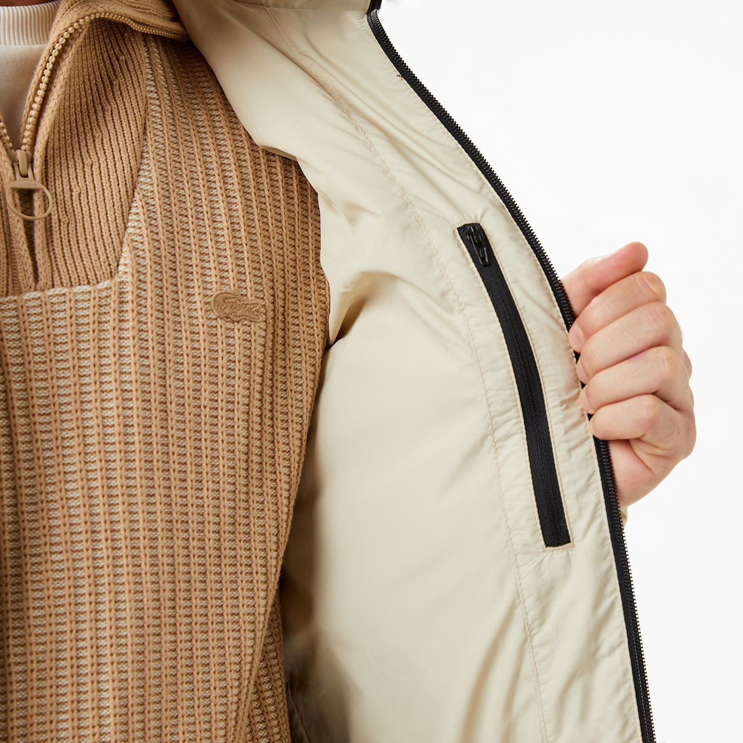 Lacoste Erkek Regular Fit Açık Kahverengi Mont