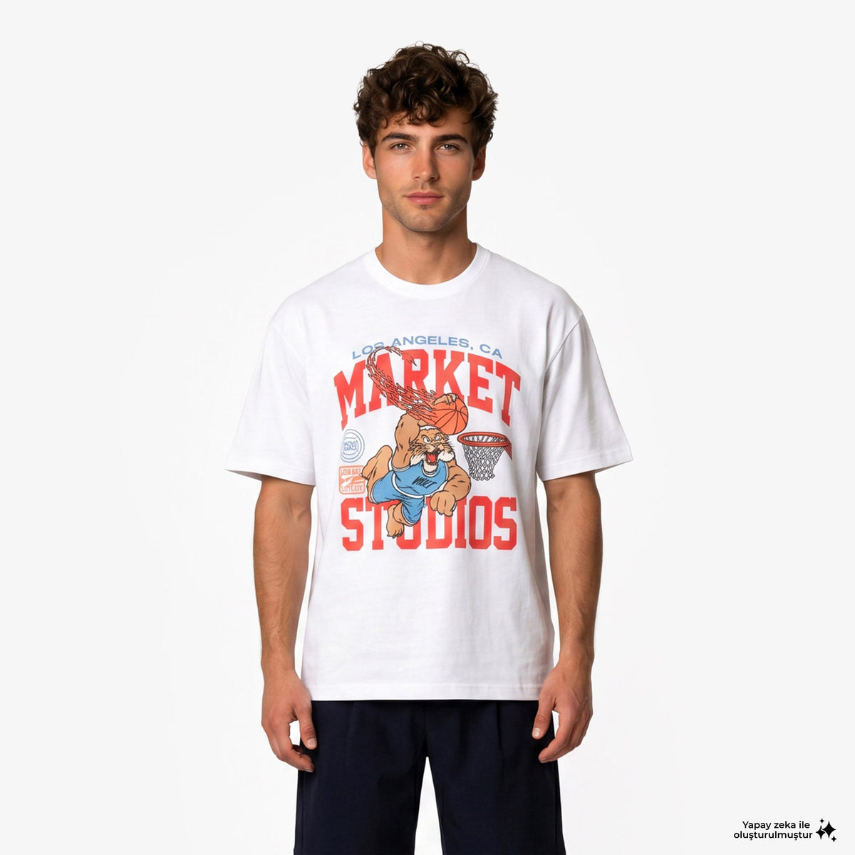 Market Ballin Bobcat Erkek Beyaz T-shirt
