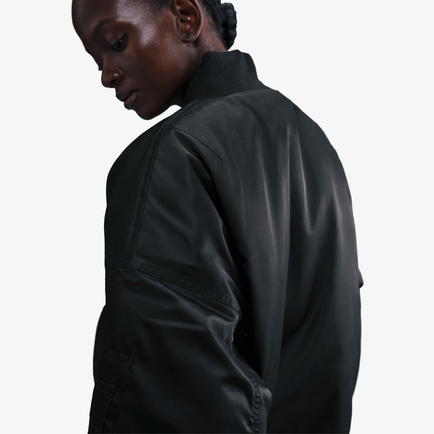 Nike Sportswear Therma-fit Reversible Kadın Siyah Bomber Ceket
