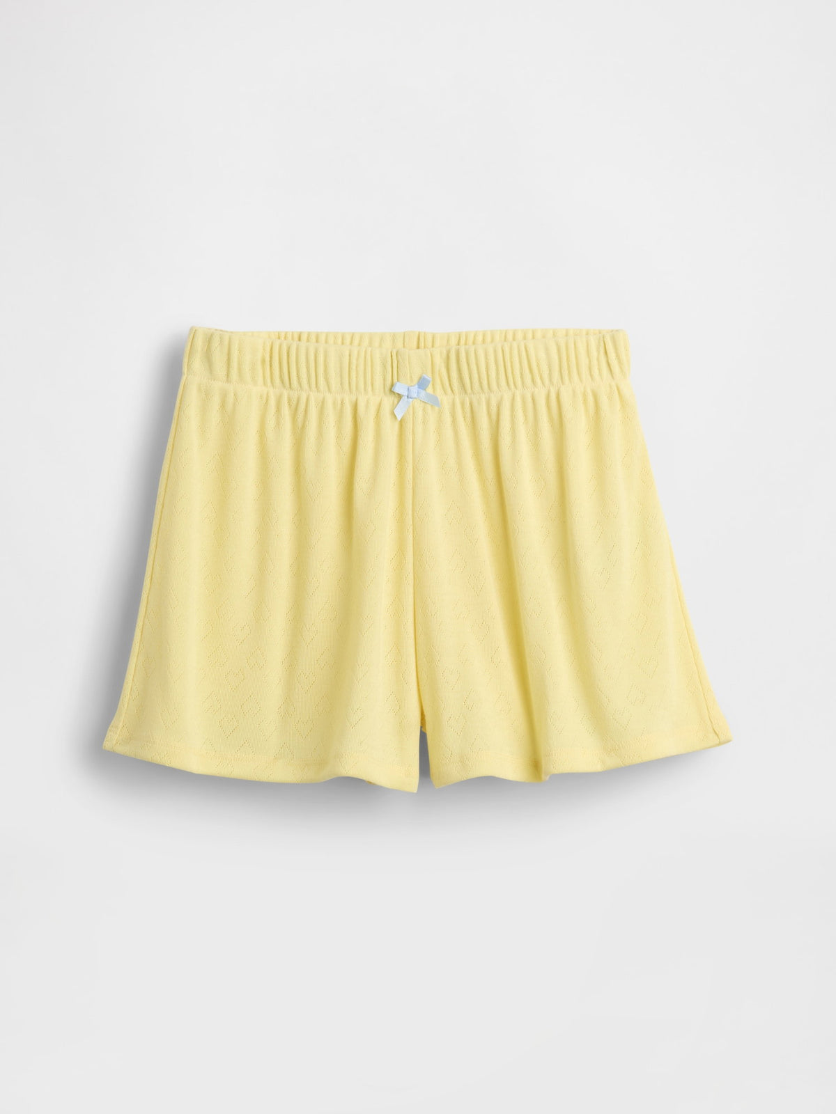 Sarı Recycled Pointelle Pijama Şort