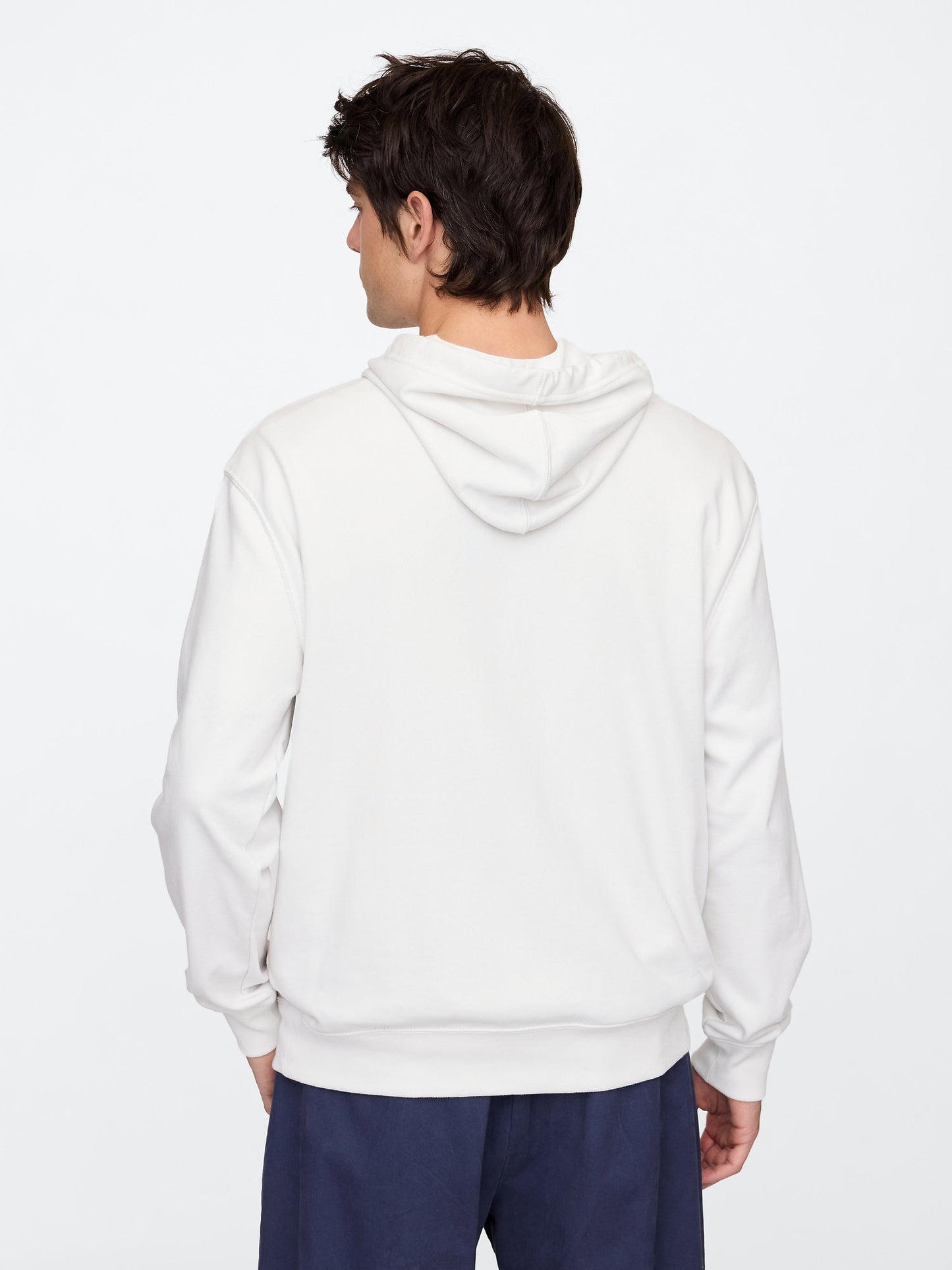 Beyaz Gap Logo Fransız Havlu Kumaş Sweatshirt
