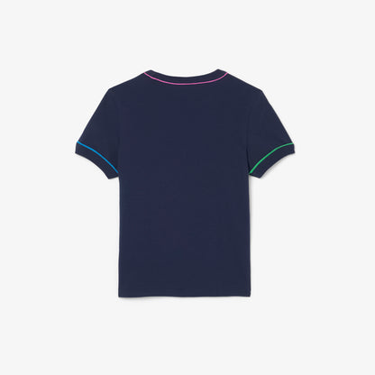 Lacoste Çocuk Bisiklet Yaka Lacivert T-shirt