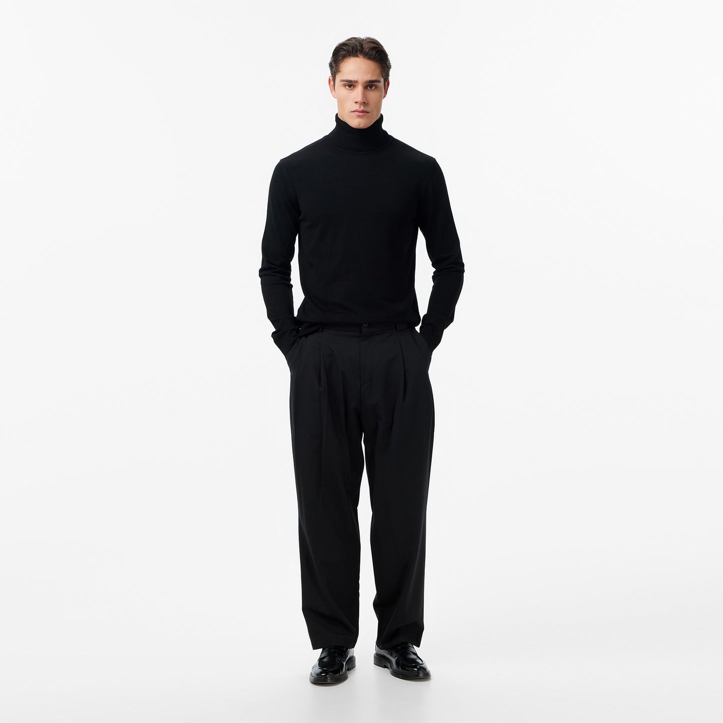 Les Benjamins Classic Fit Erkek Siyah Triko