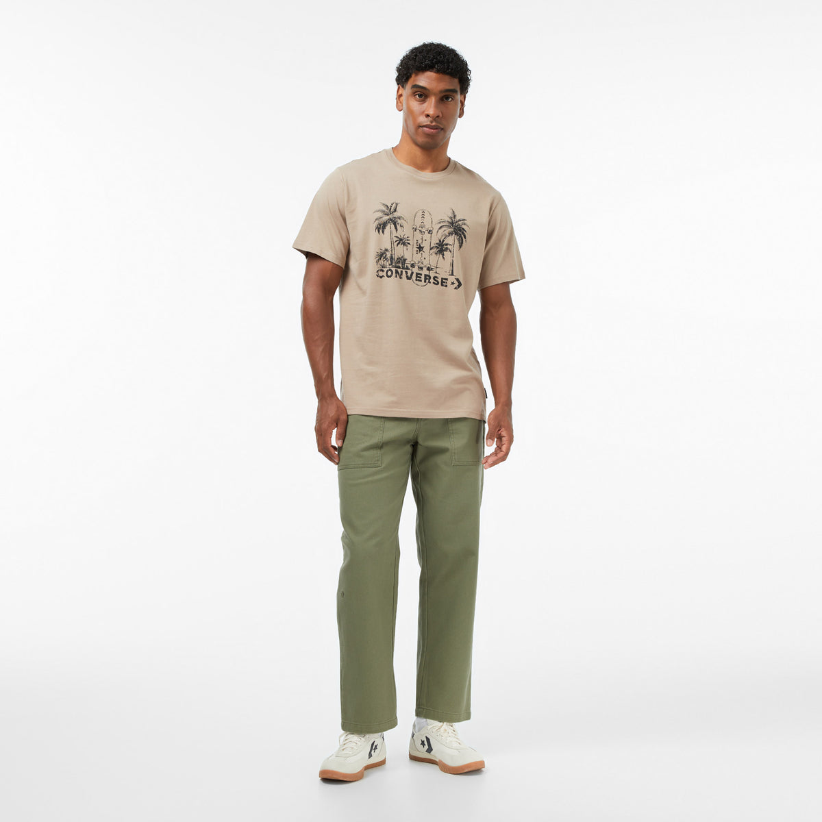 Converse Erkek Bej T-shirt