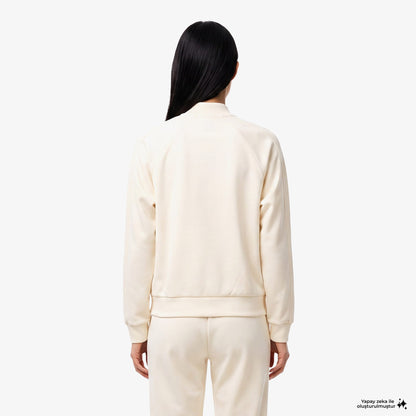Lacoste Regular Fit Kadın Krem Sweatshirt