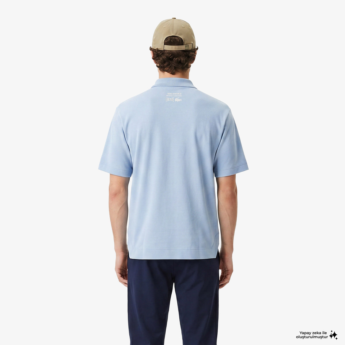House Of Superstep X Lacoste Kapsul Koleksiyon Erkek Mavi T-shirt