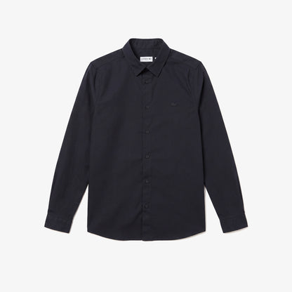 Lacoste Slim Fit Erkek Siyah Gömlek