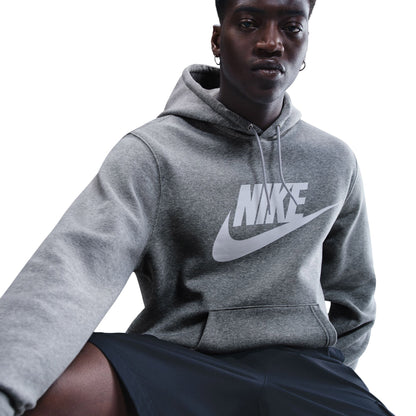 Nike Club Gfx Erkek Gri Hoodie