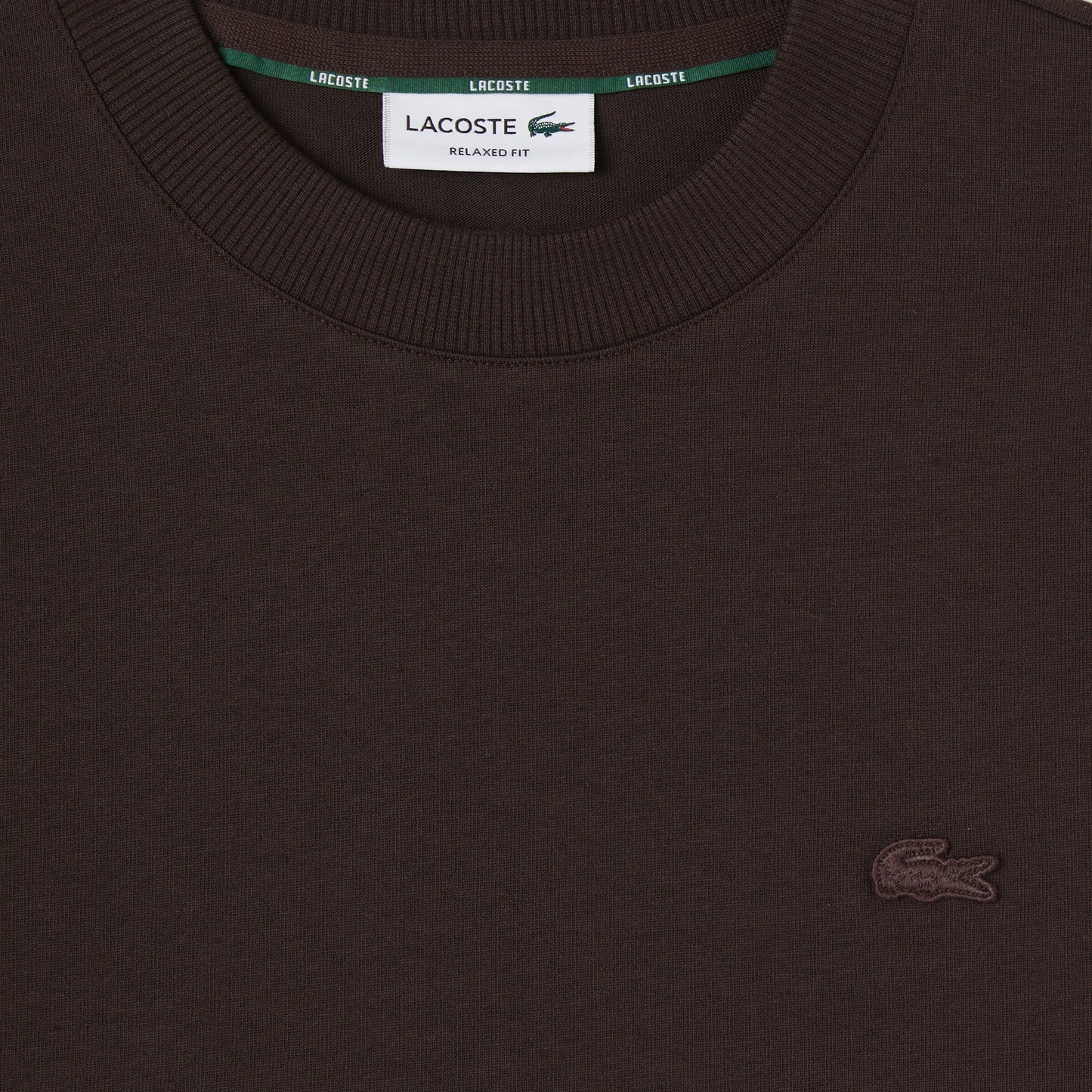 Lacoste Erkek Relaxed Fit Bisiklet Yaka Kahverengi T-shirt