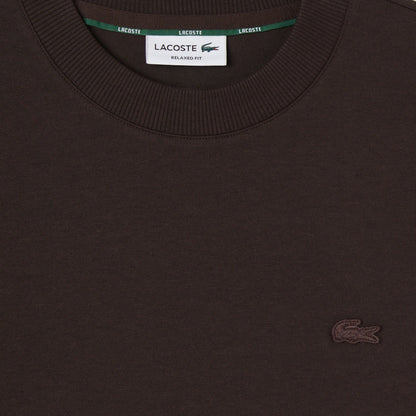 Lacoste Erkek Relaxed Fit Bisiklet Yaka Kahverengi T-shirt