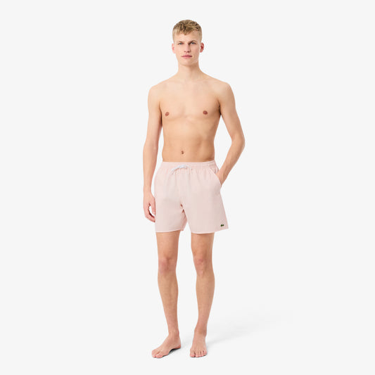 Lacoste Çizgili Erkek Pembe Deniz Şortu