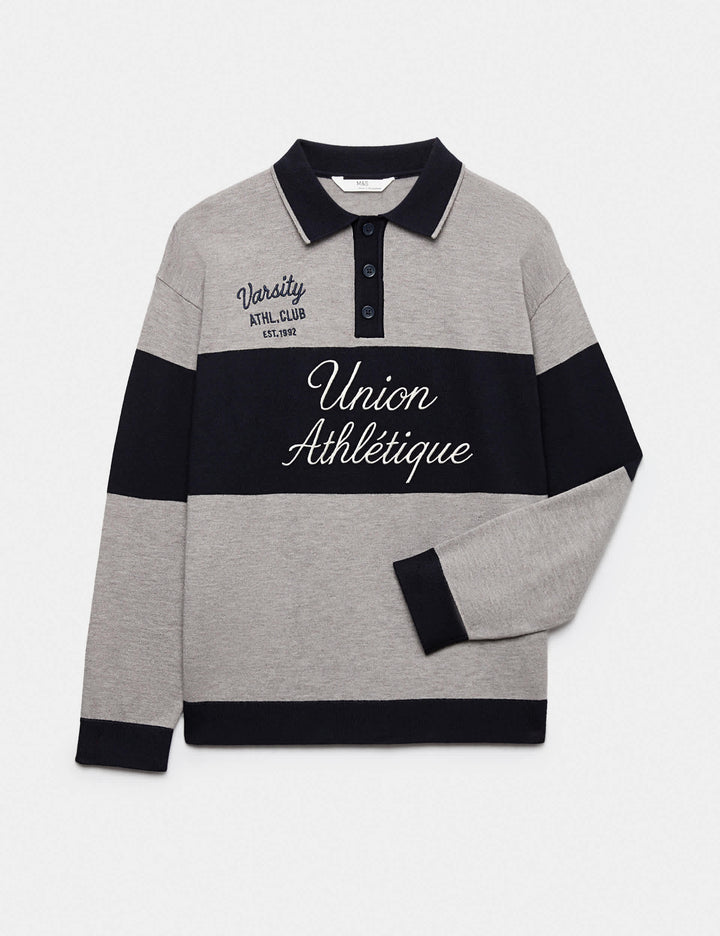 Desenli Polo Yaka Kazak