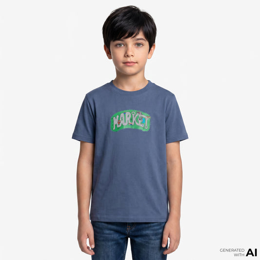 Market City Streets Çocuk Mavi T-shirt