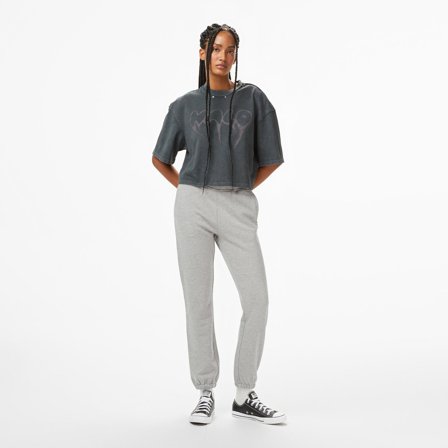 Les Benjamins Essentials 308 Kadın Gri T-shirt