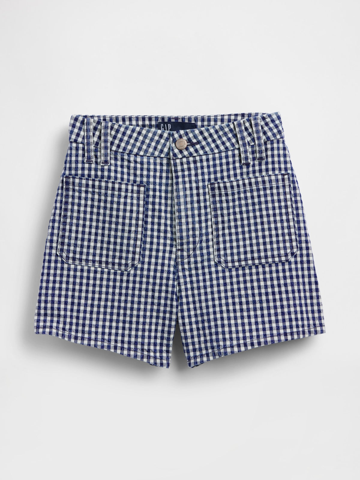 Mavi 3.5 High Rise Gingham Relaxed Straight Denim Şort