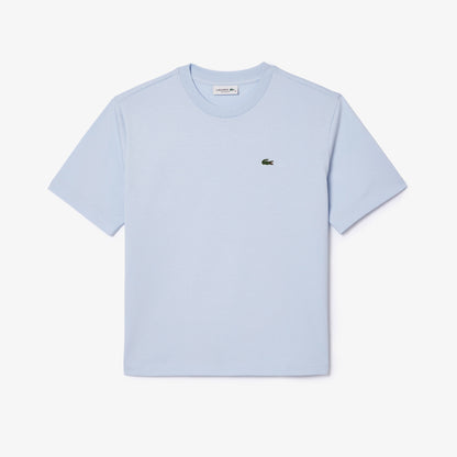 Lacoste Kadın Relaxed Fit Bisiklet Yaka Mavi T-shirt