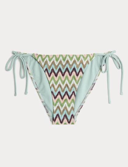 Dokulu Bağlama Detaylı Bikini Altı