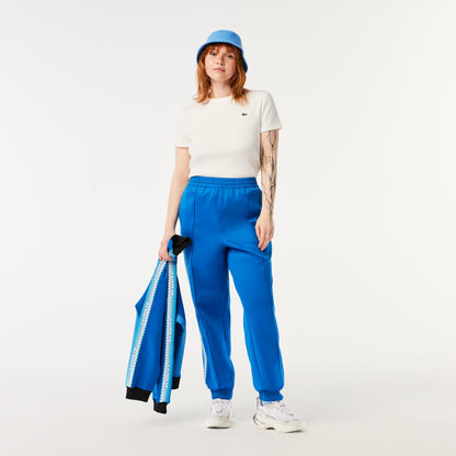 Lacoste Kadın Slim Fit Bisiklet Yaka Beyaz T-shirt