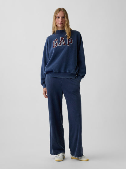 Gri Vintagesoft Oversized Mockneck Logo Sweatshirt