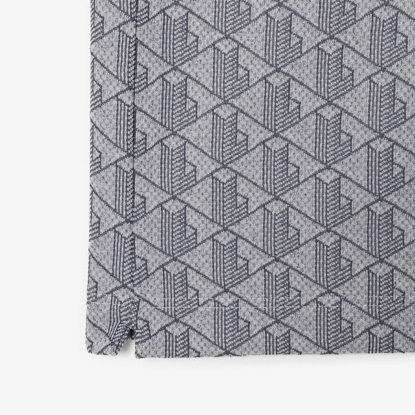 Lacoste Erkek Classic Fit Monogram Gri Polo