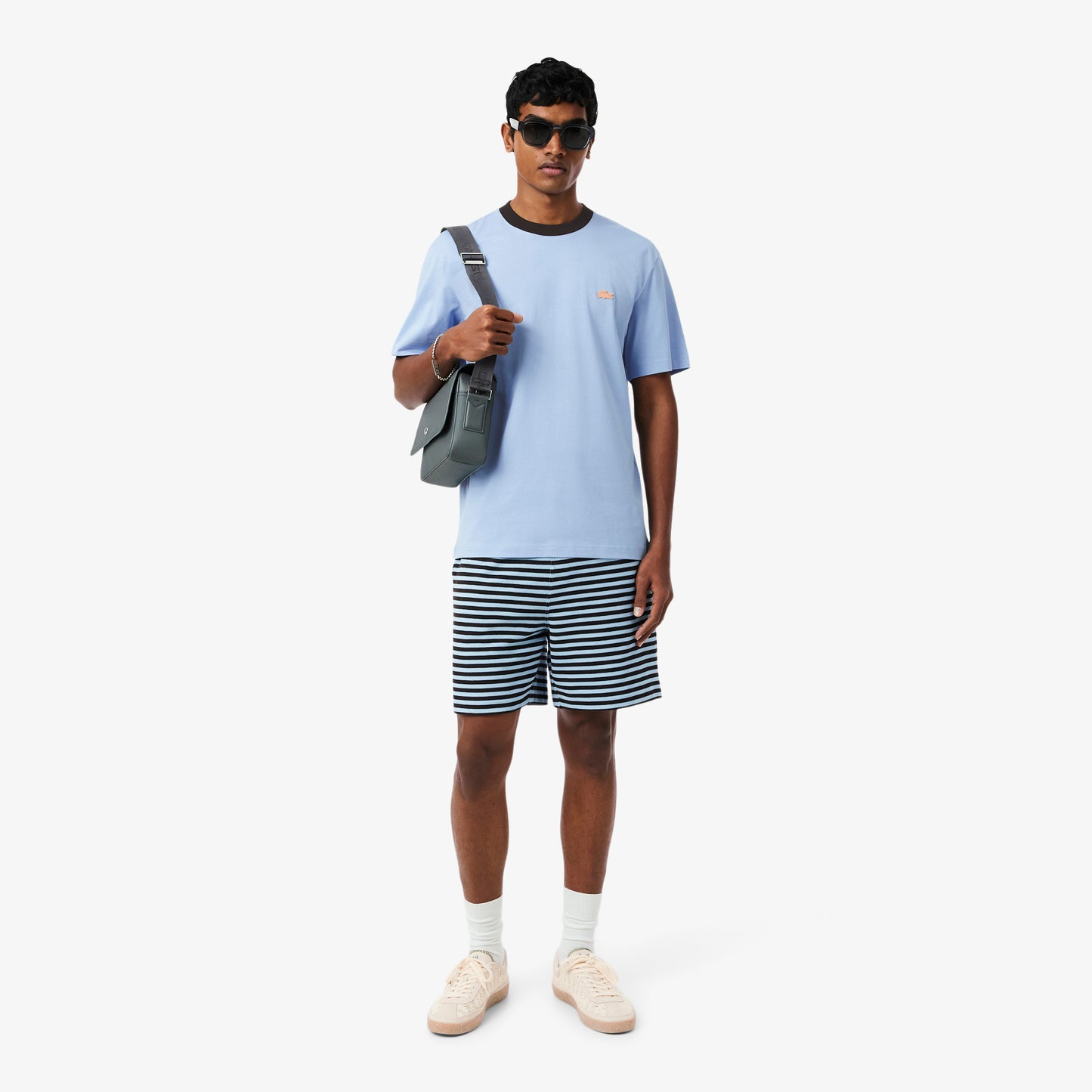 Lacoste Classic Fit Bisiklet Yaka Erkek Mavi T-shirt
