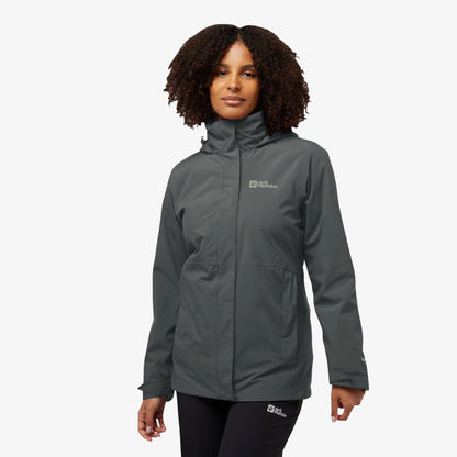 Jack Wolfskin Rotwand 3in1 Kadın Yeşil Ceket