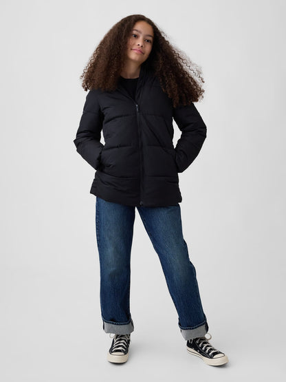 Siyah Şişme Puffer Mont