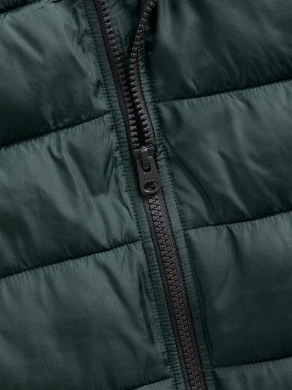 Koyu Yeşil Recycled Lightweight Puffer Şişme Yelek