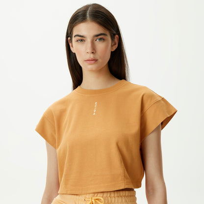 United4 Kadın Kahverengi Crop T-shirt