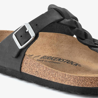 Birkenstock Gizeh Leoi Braided Kadın Siyah Terlik