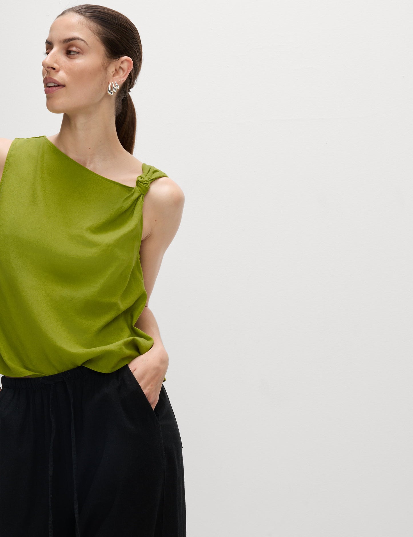 Twist Linen Top