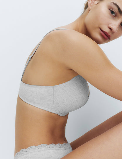 3'lü Pamuklu Push Up T-shirt Sütyeni