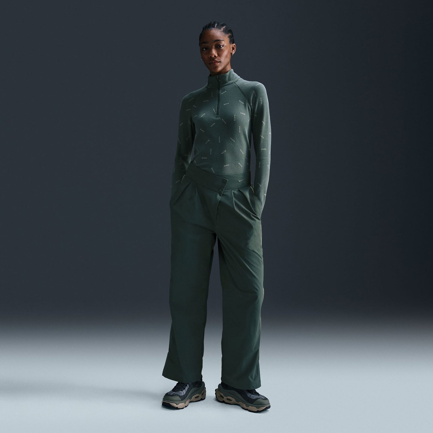 Nike Sportswear Swoosh Plus Kadın Yeşil Eşofman Altı