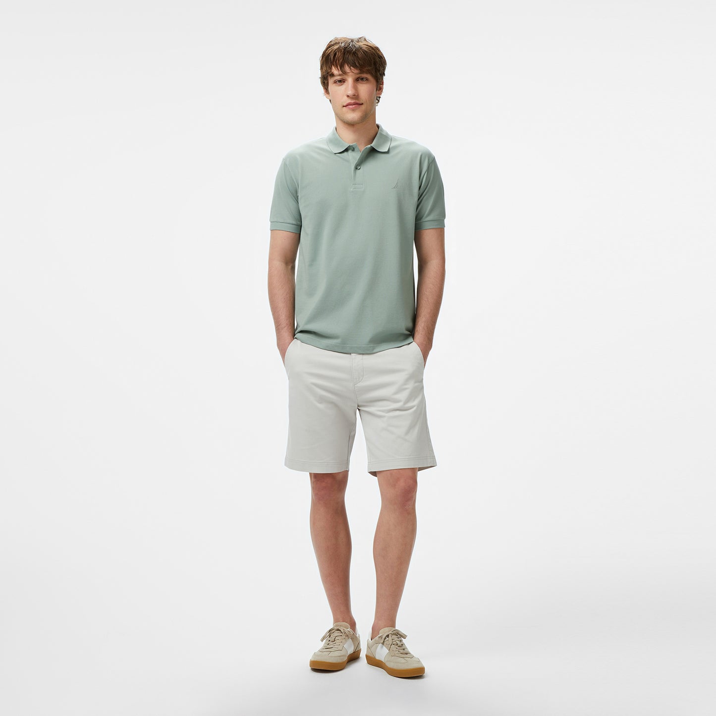 Nautica Erkek Yeşil Classic Fit Polo Yaka T-shirt