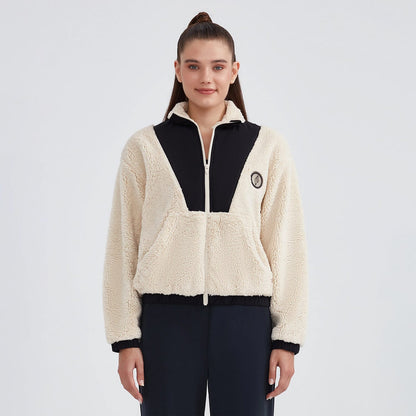 Skechers Outdoor Fleece Half Zip Sherpa Kadın Beyaz Ceket
