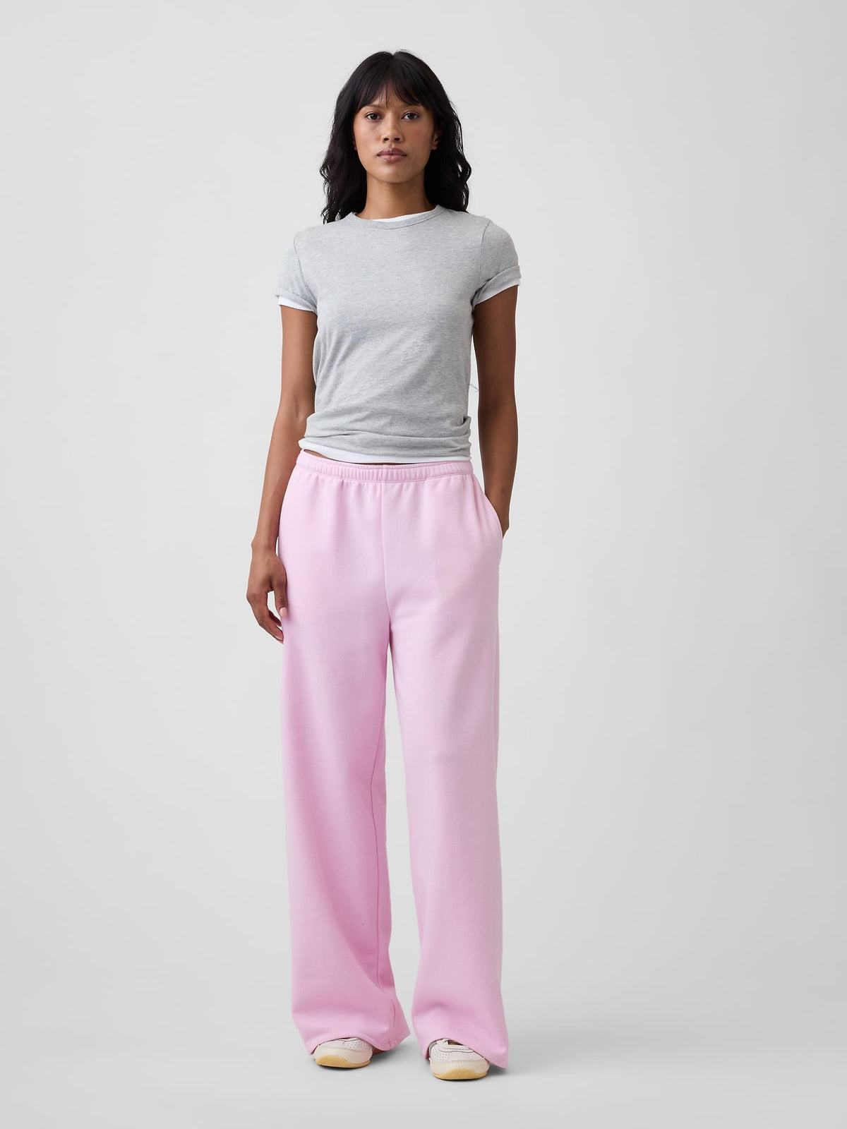 Açık Pembe Vintagesoft Baggy Wide-leg Eşofman Altı
