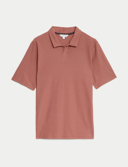 Supima® Cotton Polo Yaka Pijama Üstü