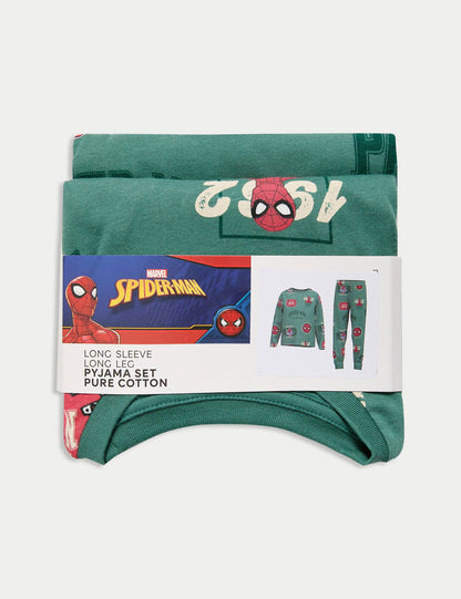 Saf Pamuklu Spider-man Pijama Takımı (1–8 Yaş)