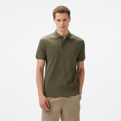Nautica Erkek Yeşil Slim Fit Polo Yaka T-shirt