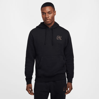 Nike Script Lbr Overhead Erkek Siyah Hoodie