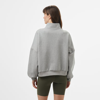 Vans Loose Mock Neck Kadın Gri Sweatshirt
