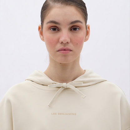 Les Benjamins Classics Kadın Krem Hoodie