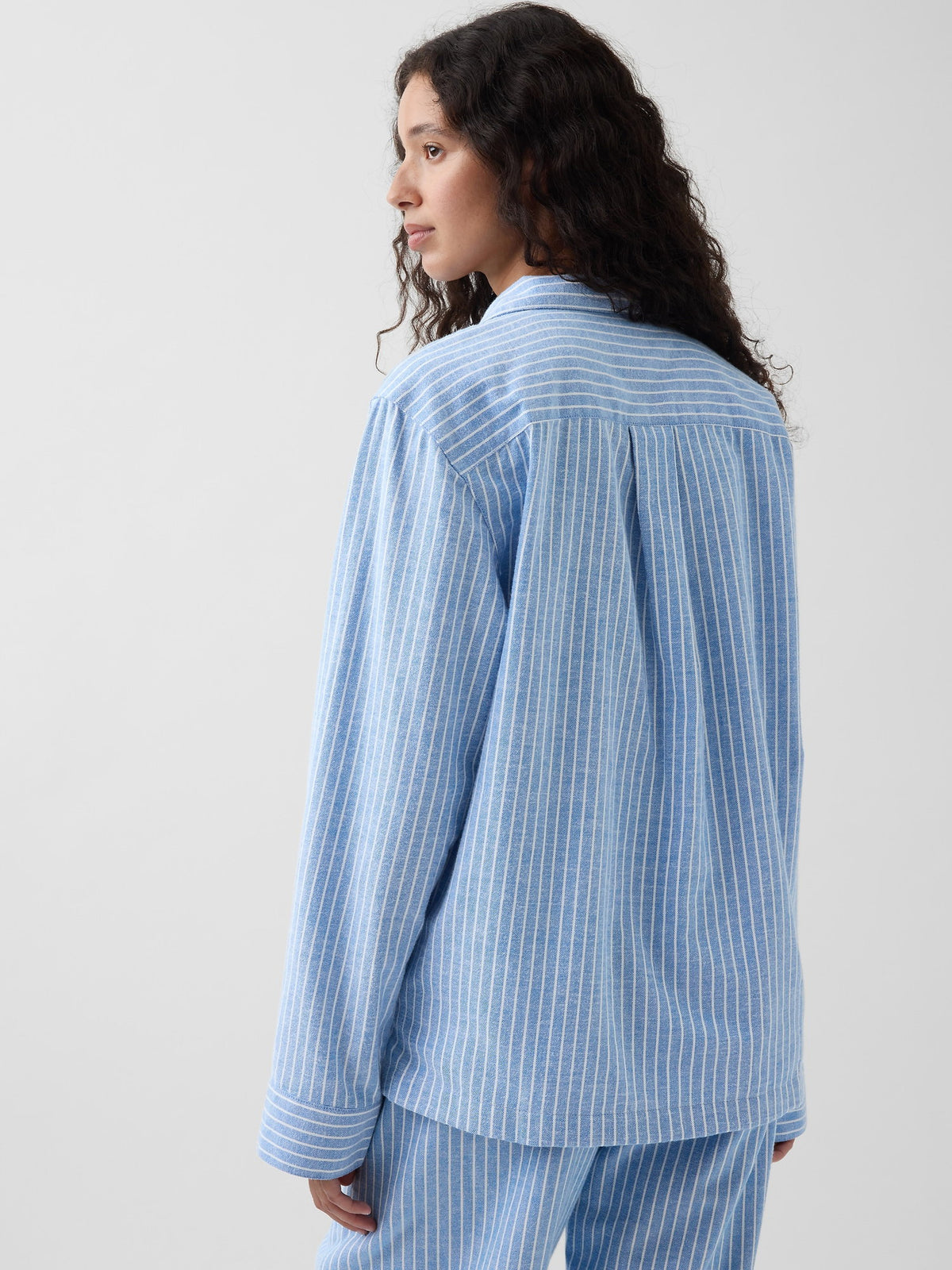 Açık Mavi Softest Flannel Gömlek Pijama Üstü